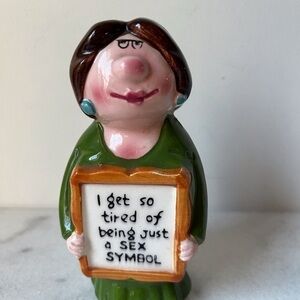 Vintage Salt & Pepper Shaker (Enesco) Woman (Humble/Sex Symbol)